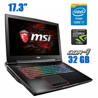 Игровой ноутбук MSI GT73VR 6RF Titan Pro / 17.3" (3840x2160) IPS / Intel Core i7-6820HK (4 (8) ядра по 2.7 - 3.6 GHz) / 32 GB DDR4 / 500 GB SSD / nVidia GeForce GTX 1080, 8 GB GDDR5, 256-bit / WebCam