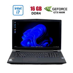 Ігровий ноутбук Sager X95 P770DM / 17.3" (1920x1080) IPS / Intel Core i7-6700K (4 (8) ядра 4.0 - 4.2 GHz) / 16 GB DDR4 / 120 GB SSD + 1000 GB HDD / nVidia GeForce GTX 980M, 8 GB GDDR5, 256-bit / WebCam