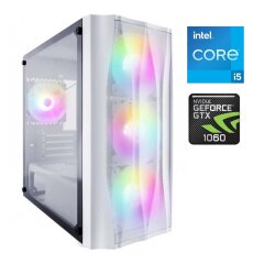 Ігровий ПК 1stPlayer X3 M-4F1-W-WH ICE Tower / Intel Core i5-10400F (6 (12) ядер по 2.9 - 4.3 GHz) / 16 GB DDR4 / 512 GB SSD / nVidia GeForce GTX 1060, 6 GB GDDR5, 192-bit