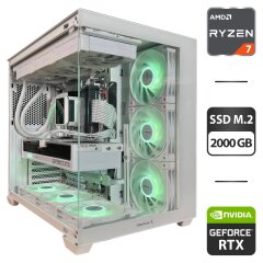 Ігровий ПК DeepCool CG530 WH Tower / AMD Ryzen 7 9700X (8 (16) ядер по 3.8 - 5.5 GHz) / 32 GB DDR5 / 2000 GB SSD M.2 / nVidia GeForce RTX 5070, 12 GB GDDR7, 192-bit / 750W