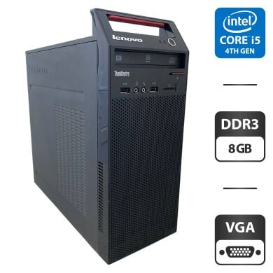 Комп'ютер Lenovo ThinkCentre E73 Tower / Intel Core i5-4570 (4 ядра по 3.2 - 3.6 GHz) / 8 GB DDR3 / 500 GB HDD / Intel HD Graphics 4600 / DVD-ROM