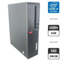 Комп'ютер Lenovo ThinkCentre M720s SFF / Intel Core i5-8400 (6 ядер по 2.8 - 4.0 GHz) / 8 GB DDR4 / 240 GB SSD / Intel UHD Graphics 630