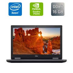 Мобільна робоча станція Б-клас Dell Precision 7730 / 17.3" (1920x1080) IPS / Intel Xeon E-2186M (6 (12) ядер по 2.9 - 4.8 GHz) / 16 GB DDR4 / 512 GB SSD / nVidia Quadro P5200, 16 GB GDDR5, 256-bit / WebCam