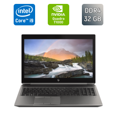 Мобильная рабочая станция Б-класс HP zBook 15 G6 / 15.6" (3840x2160) IPS / Intel Core i9-9880H (8 (16) ядер по 2.3 - 4.8 GHz) / 32 GB DDR4 / 512 GB SSD / nVidia Quadro T1000, 4 GB GDDR5, 128-bit / WebCam / TouchID