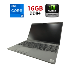 Мобильная рабочая станция Dell Precision 3551 / 15.6" (1920x1080) IPS / Intel Core i7-10750H (6 (12) ядер по 2.6 - 5.0 GHz) / 16 GB DDR4 / 512 GB SSD / nVidia Quadro P620, 4 GB GDDR5, 128-bit / WebCam