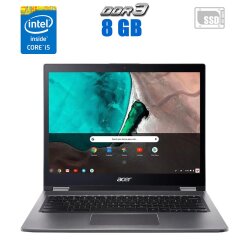 Ноутбук-трансформер Acer Chromebook Spin 13 / 13.3" (2256x1504) IPS Touch / Intel Core i5-8250U (4 (8) ядра по 1.6 - 3.4 GHz) / 8 GB DDR3 / 64 GB SSD / Intel UHD Graphics 620 / WebCam / ChromeOS