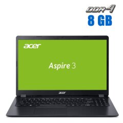 Ноутбук Acer Aspire 3 (A315-54) / 15.6" (1366x768) TN / Intel Core i3-7020U (2 (4) ядра по 2.3 GHz) / 8 GB DDR4 / 256 GB SSD M.2 / Intel HD Graphics 620 / WebCam