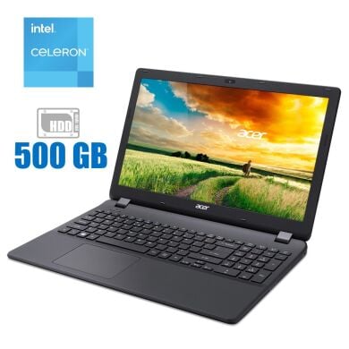 Ноутбук Acer Aspire ES1-512 / 15.6" (1366x768) TN / Intel Celeron N2920 (4 ядра по 1.86 - 2.0 GHz) / 4 GB DDR3 / 500 GB HDD / Intel HD Graphics / WebCam