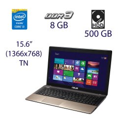 Ноутбук Asus K55Vm / 15.6" (1366x768) TN / Intel Core i3-3110M (2 (4) ядра по 2.4 GHz) / 8 GB DDR3 / 500 GB HDD / nVidia GeForce GT 630M, 2 GB GDDR5, 128-bit / WebCam / DVD-RW / HDMI / USB 3.0