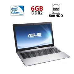 Ноутбук Asus X550CA / 15.6" (1366x768) TN / Intel Celeron 1007U (2 ядра по 1.5 GHz) / 6 GB DDR2 / 500 GB HDD / Intel HD Graphics 2500 / WebCam