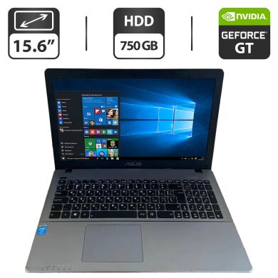 Ноутбук Asus X550CC / 15.6" (1366x768) TN / Intel Core i3-3217U (2 (4) ядра по 1.8 GHz) / 12 GB DDR3 / 750 GB HDD / nVidia GeForce GT 720M, 2 GB GDDR3, 64-bit / WebCam / VGA