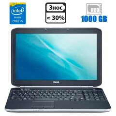 Ноутбук Б-класс Dell Latitude E5520 / 15.6" (1366x768) TN / Intel Core i5-2520M (2 (4) ядра по 2.5 - 3.2 GHz) / 4 GB DDR3 / 1000 GB HDD / Intel HD Graphics 3000 / Усиленый АКБ