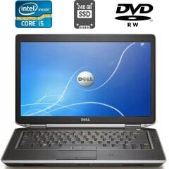 Ноутбук Б-класс Dell Latitude E6430 / 14" (1366x768) TN / Intel Core i5-3210M (2 (4) ядра по 2.5 - 3.1 GHz) / 4 GB DDR3 / 240 GB SSD / Intel HD Graphics 4000 / DVD-RW / HDMI