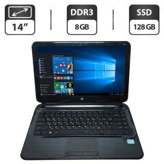 Ноутбук Б-класс HP 14-b005ed / 14" (1366x768) TN / Intel Core i3-2367M (2 (4) ядра по 1.4 GHz) / 8 GB DDR3 / 128 GB SSD / Intel HD Graphics 3000 / WebCam / HDMI