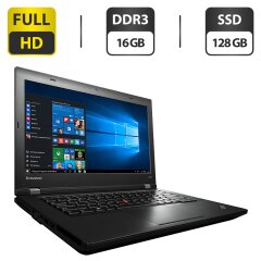 Ноутбук Б-клас Lenovo ThinkPad L440 / 14" (1920x1080) TN / Intel Core i5-4200M (2 (4) ядра по 2.5 - 3.1 GHz) / 16 GB DDR3 / 128 GB SSD / Intel HD Graphics 4600 / WebCam / Windows 10 Pro