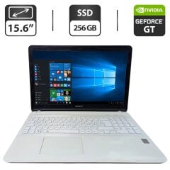 Ноутбук Б-клас Sony SVF153A1YM / 15.6" (1366x768) TN / Intel Core i5-4200U (2 (4) ядра по 1.6 - 2.6 GHz) / 8 GB DDR3 / 256 GB SSD / nVidia GeForce GT 740M, 2 GB GDDR3, 64-bit / WebCam / DVD-ROM