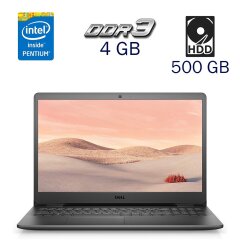 Ноутбук Б класс Dell Inspiron 15-3000 / 15.6" (1366x768) TN / Intel Pentium 3558U (2 ядра по 1.7 GHz) / 4 GB DDR3 / 500 GB HDD / nVidia GeForce 820M, 2 GB DDR3, 64-bit / WebCam