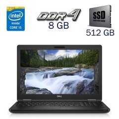 Ноутбук Dell Latitude 5590 / 15.6" (1920x1080) IPS / Intel Core i5-8250U (4 (8) ядра по 1.6 - 3.4 GHz) / 8 GB DDR4 / 512 GB SSD / Intel UHD Graphics 620 / WebCam