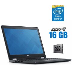 Ноутбук Dell Latitude E5570 / 15.6" (1366x768) TN / Intel Core i7-6600U (2 (4) ядра по 2.6 - 3.4 GHz) / 16 GB DDR4 / 128 GB SSD / Intel HD Graphics 520 / WebCam / Win 10 Pro / Цена указана с НДС