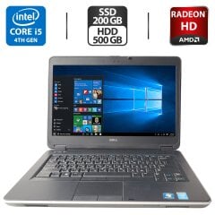 Ноутбук Dell Latitude E6440 / 14" (1366x768) TN / Intel Core i5-4310M (2 (4) ядра по 2.7 - 3.4 GHz) / 16 GB DDR3 / 200 GB SSD + 500 GB HDD / AMD Radeon HD 8690M, 1 GB GDDR5, 64-bit / WebCam / DVD-ROM