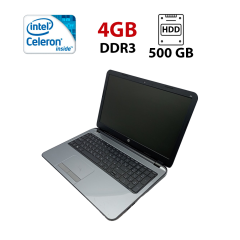 Ноутбук HP 250 G3 / 15.6" (1366x768) TN / Intel Celeron N2840 (2 ядра по 2.16 - 2.58 GHz) / 4 GB DDR3 / 500 GB HDD / Intel HD Graphics / WebCam