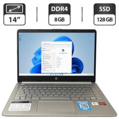 Ноутбук HP Pavilion 14-fq0051nr / 14" (1366x768) TN / AMD Athlon Silver 3050U (2 (4) ядра по 2.2 - 3.2 GHz) / 8 GB DDR4 / 128 GB SSD / AMD Radeon Vega 3 Graphics / WebCam