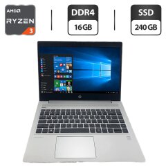 Ноутбук HP ProBook 445 G7 / 14" (1920x1080) IPS / AMD Ryzen 3 4300U (4 ядра по 2.7 - 3.7 GHz) / 16 GB DDR4 / 240 GB SSD / AMD Radeon Graphics / WebCam