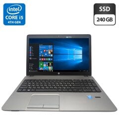 Ноутбук HP ProBook 450 G2 / 15.6" (1366x768) TN / Intel Core i5-4210U (2 (4) ядра по 1.7 - 2.7 GHz) / 8 GB DDR3 / 240 GB SSD / Intel HD Graphics 4400 / WebCam