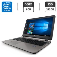 Ноутбук HP ProBook 450 G3 / 15.6" (1366x768) TN / Intel Core i7-6500U (2 (4) ядра по 2.5 - 3.1 GHz) / 8 GB DDR3 / 240 GB SSD / Intel HD Graphics 520 / WebCam / DVD-ROM