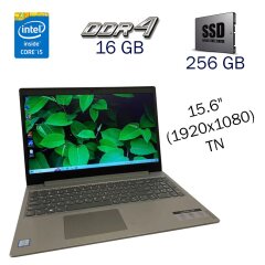 Ноутбук Lenovo Ideapad L340-15IWL / 15.6" (1920x1080) TN / Intel Core i5-8250U (4 (8) ядра по 1.6 - 3.4 GHz) / 16 GB DDR4 / 256 GB SSD / Intel UHD Graphics 620 / WebCam