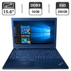 Ноутбук Lenovo ThinkPad L560 / 15.6" (1366x768) TN / Intel Core i5-6300U (2 (4) ядра по 2.4 - 3.0 GHz) / 16 GB DDR3 / 256 GB SSD / Intel HD Graphics 520 / WebCam
