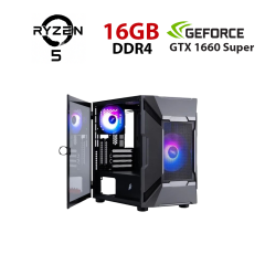 Новий ігровий ПК Forsage D3-A-BK Tower / AMD Ryzen 5 5500 (6 (12) ядер по 3.6 - 4.2 GHz) / 16 GB DDR4 / 480 GB SSD / nVidia GeForce GTX 1660 Super, 6 GB GDDR6, 192-bit