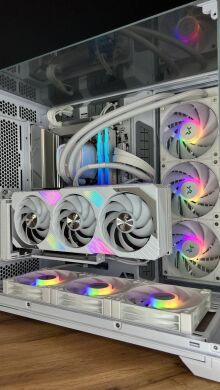 Сборка под заказ: компьютер Lian Li O11 Tower / AMD Ryzen 7 7800X3D (8 (16) ядер по 4.2 - 5.0 GHz) / 32 GB DDR5 / 1000 GB SSD M.2 / nVidia GeForce RTX 4070 Ti Super, 16 GB GDDR6X, 256-bit / 850W