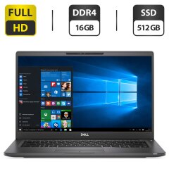 Ультрабук Б-класс Dell Latitude 7400 / 14" (1920x1080) IPS Touch / Intel Core i7-8665U (4 (8) ядра по 1.9 - 4.8 GHz) / 16 GB DDR4 / 512 GB SSD / Intel UHD Graphics 620 / WebCam / HDMI