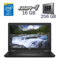 Ультрабук Dell Latitude 5591 / 15.6" (1920x1080) TN / Intel Core i5-8400H (4 (8) ядра по 2.5 - 4.2 GHz) / 16 GB DDR4 / 256 GB SSD / Intel UHD Graphics 630 / WebCam + Бездротова мишка