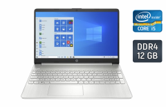 Ультрабук HP 15-dy0025tg / 15.6" (1366x768) TN / Intel Core i5-1035G1 (4 (8) ядра по 1.0 - 3.6 GHz) / 12 GB DDR4 / 512 GB SSD / Intel UHD Graphics / WebCam / Windows 10