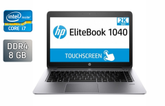 Ультрабук HP EliteBook Folio 1040 G3 / 14" (2560x1440) IPS Touch / Intel Core i7-6600U (2 (4) ядра по 2.6 - 3.4 GHz) / 8 GB DDR4 / 256 GB SSD / Intel HD Graphics 520 / WebCam / Fingerprint / Windows 10