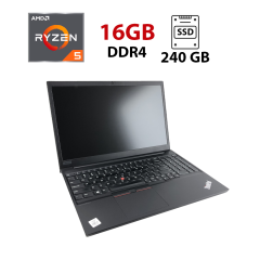 Ультрабук Lenovo ThinkPad L15 Gen 1 / 15.6" (1920x1080) IPS / AMD Ryzen 5 Pro 4650U (6 (12) ядер по 2.1 - 4.0 GHz) / 16 GB DDR4 / 240 GB SSD / AMD Radeon RX Vega 6 Graphics / WebCam