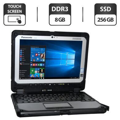 Защищенный нетбук-трансформер Б-класс Panasonic Toughbook CF-20 MK2 / 10.1" (1920x1200) IPS Touch / Intel Core m5-6Y57 (2 (4) ядра по 1.1 - 2.8 GHz) / 8 GB DDR3 / 256 GB SSD / Intel HD Graphics 615 / WebCam 2 MP + 8 MP / Windows 10 Pro Защищенный нетбук-трансформер Б-класс Panasonic Toughbook CF-20 MK2 / 10.1" (1920x1200) IPS Touch / Intel Core m5-6Y57 (2 (4) ядра по 1.1 - 2.8 GHz) / 8 GB DDR3 / 256 GB SSD / Intel HD Graphics 615 / WebCam 2 MP + 8 MP / Windows 10 Pro