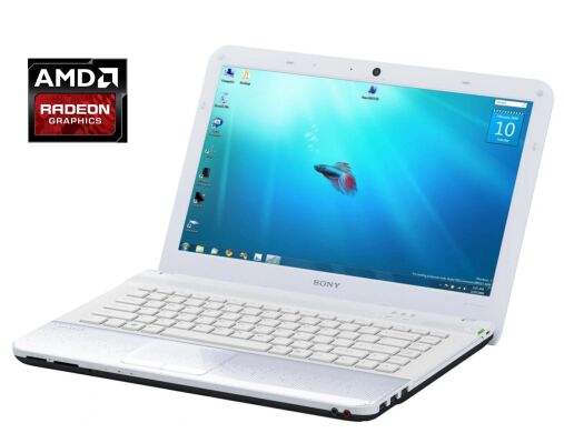 Ноутбук Sony Vaio VPCEB4S1E / 15.6" (1920x1080) TN / Intel Core i3-380M (2 (4) ядра по 2.53 GHz) / 4 GB DDR3 / 240 GB SSD / AMD Radeon HD 5450, 512 MB DDR2, 64-bit / WebCam / Win 10 Pro