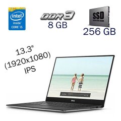 Ультрабук Б-клас Dell XPS 13 9343 / 13.3" (1920x1080) IPS / Intel Core i5-5200U (2 (4 ядра по 2.2 - 2.7 GHz) / 8 GB DDR3 / 256 GB SSD / Intel HD Graphics 5500 / WebCam + Бездротова мишка