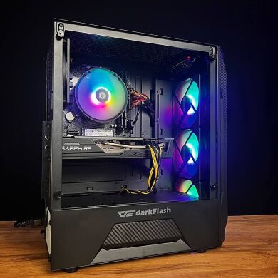 Игровой ПК DarkFlash DK352 Black Plus Tower / AMD Ryzen 5 3600 (6 (12) ядер по 3.6 - 4.2 GHz) / 16 GB DDR4 / 500 GB SSD M.2 / AMD Radeon RX 5700, 8 GB GDDR6, 256-bit / 600W Игровой ПК DarkFlash DK352 Black Plus Tower / AMD Ryzen 5 3600 (6 (12) ядер по 3.6 - 4.2 GHz) / 16 GB DDR4 / 500 GB SSD M.2 / AMD Radeon RX 5700, 8 GB GDDR6, 256-bit / 600W