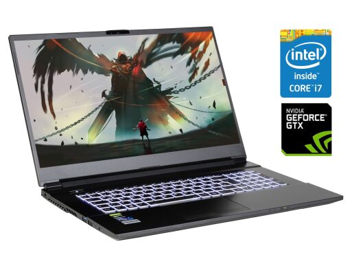 Ігровий ноутбук Б-клас Clevo NH77DE / 17.3" (1920x1080) IPS / Intel Core i7-10750H (6 (12) ядер по 2.6 - 5.0 GHz) / 8 GB DDR4 / 256 GB SSD NVMe + 1000 GB HDD / nVidia GeForce GTX 1650 Ti, 4 GB GDDR6, 128-bit / WebCam Ігровий ноутбук Б-клас Clevo NH77DE / 17.3" (1920x1080) IPS / Intel Core i7-10750H (6 (12) ядер по 2.6 - 5.0 GHz) / 8 GB DDR4 / 256 GB SSD NVMe + 1000 GB HDD / nVidia GeForce GTX 1650 Ti, 4 GB GDDR6, 128-bit / WebCam