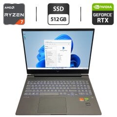 Ігровий ноутбук HP Victus 16-s0076nr / 16.1" (1920x1080) IPS / AMD Ryzen 7 7840HS (8 (16) ядра по 3.8 - 5.1 GHz) / 16 GB DDR5 / 512 GB SSD / nVidia GeForce RTX 4060, 8 GB GDDR6, 128-bit / WebCam