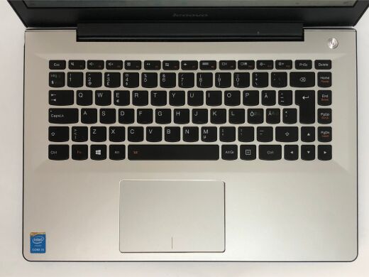 Ультрабук Б-клас Lenovo IdeaPad U41-70 / 14" (1920x1080) TN / Intel Core i5-5200U (2 (4) ядра по 2.2 - 2.7 GHz) / 8 GB DDR3 / 256 GB SSD / Intel HD Graphics 5500 / WebCam / Win 10 Home