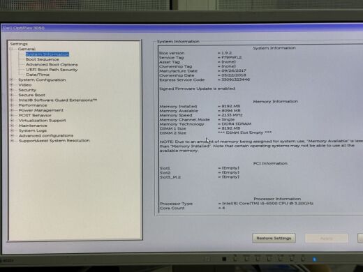 Компьютер Dell OptiPlex 3050 SFF / Intel Core i5-6500 (4 ядра по 3.2 - 3.6 GHz) / 8 GB DDR4 / 250 GB SSD / Intel HD Graphics 530 / 180W / DisplayPort / HDMI