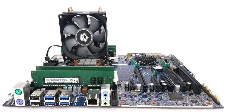 Комплект: Материнська плата HP Z440 / Intel Xeon E5-1620 v3 (4 (8) ядра по 3.5 - 3.6 GHz) (аналог i7-4770) / 64 GB DDR4 / Socket LGA 2011 v3+v4 / NVMe boot + кулер ID-Cooling SE-903-SD