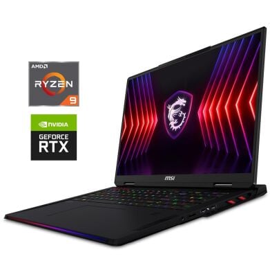 Ігровий ноутбук MSI Raider A18 HX A7VHG-024US / 18" (2560x1600) IPS / AMD Ryzen 9 7945HX (16 (32) ядер по 2.5 - 5.4 GHz) / 32 GB DDR5 / 1000 GB SSD M.2 / nVidia GeForce RTX 4080, 12 GB GDDR6, 192-bit / WebCam / Win 11