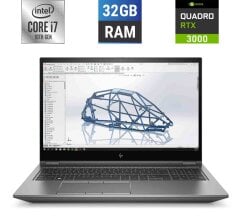 Мобільна робоча станція HP ZBook Fury 15 G7 / 15.6" (1920x1080) IPS / Intel Core i7-10750H (6 (12) ядер по 2.6 - 5.0 GHz) / 16 GB DDR4 / 512 GB SSD / nVidia Quadro T2000 Max-Q, 4 GB GDDR6, 128-bit / WebCam