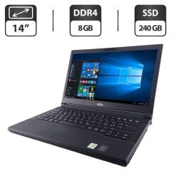 Ноутбук Fujitsu LifeBook E546 / 14" (1366x768) TN / Intel Core i5-6200U (2 (4) ядра по 2.3 - 2.8 GHz) / 8 GB DDR4 / 240 GB SSD / Intel HD Graphics 520 / WebCam